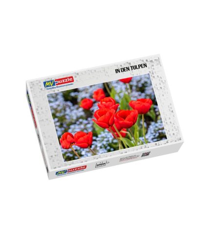 Puzzle in den Tulpen