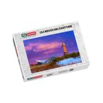 Puzzle lila Wolken am Leuchtturm