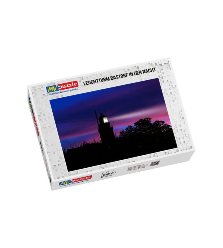 Puzzle Leuchtturm Bastorf in der Nacht