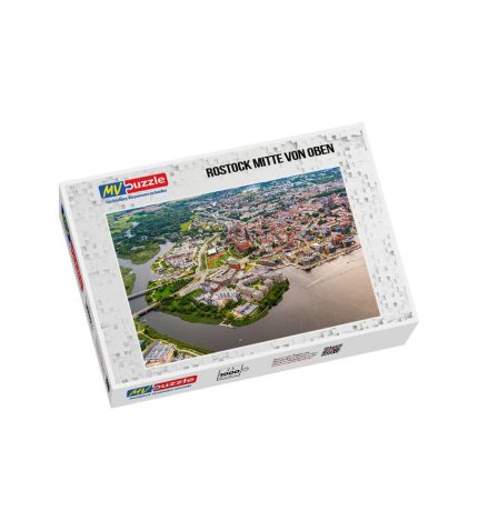 Puzzle Rostock Mitte von oben