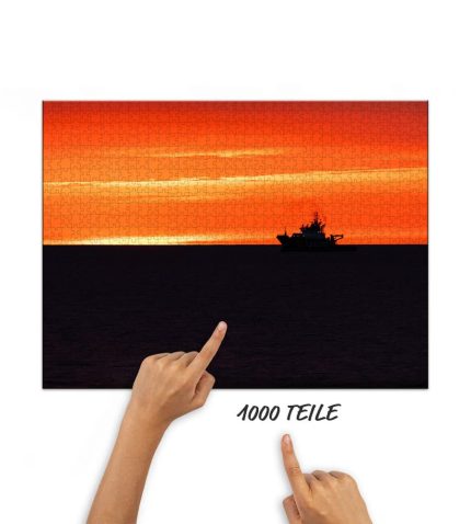 Puzzle MS Baltic im Sonnenuntergang