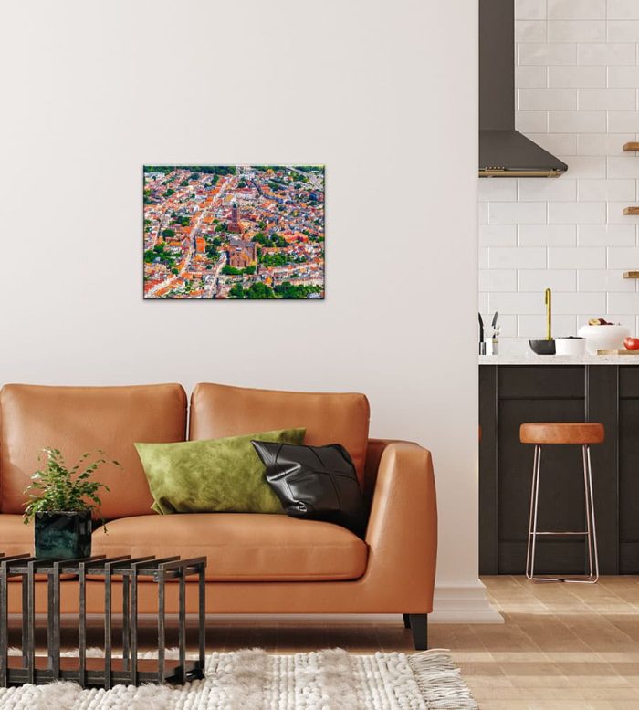 Puzzle Altstadt Wismar von oben