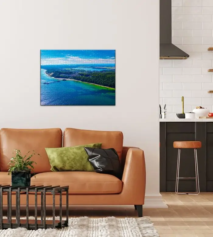 Puzzle Ostseebad Sellin von oben