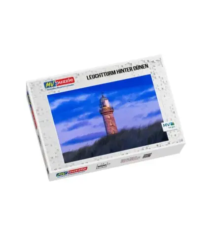 Puzzle Leuchtturm hinter Dünen
