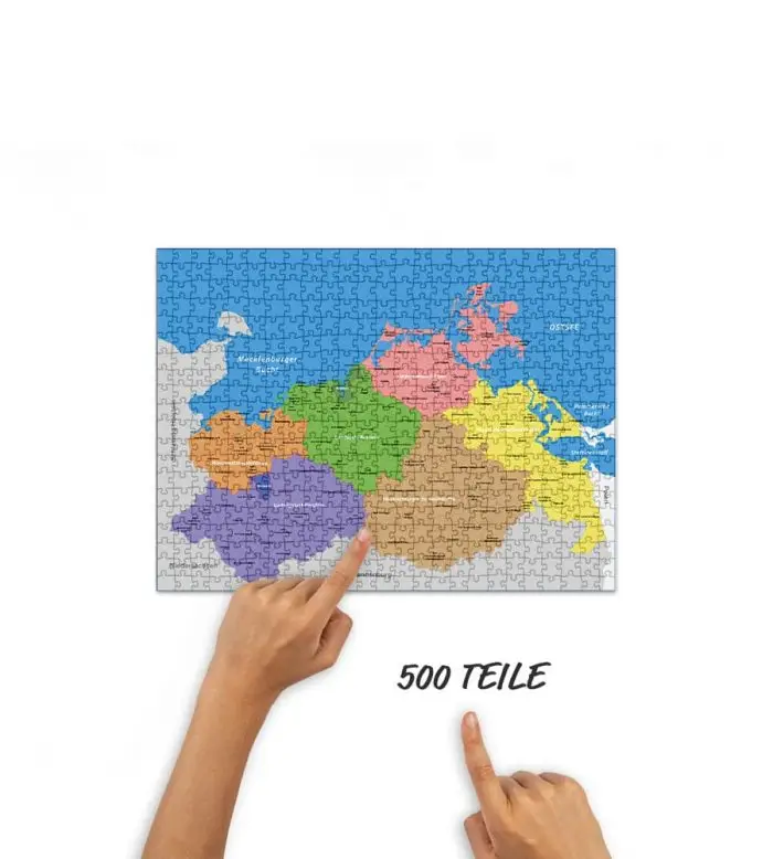 Puzzle Karte Mecklenburg-Vorpommern