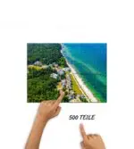 Puzzle weiße Stadt am Meer