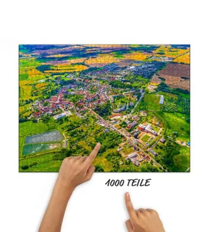 Puzzle Blumenstadt Tessin von oben