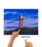 Puzzle Leuchtturm hinter Dünen