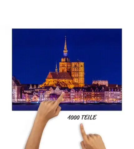 Puzzle St. Nikolaikirche in der Nacht