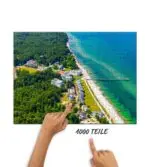 Puzzle weiße Stadt am Meer