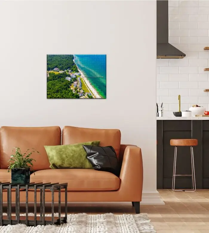 Puzzle weiße Stadt am Meer