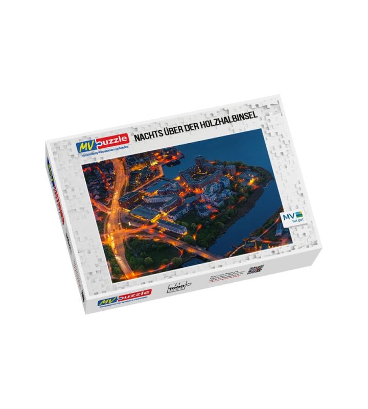 Nachts über der Holzhalbinsel Puzzle