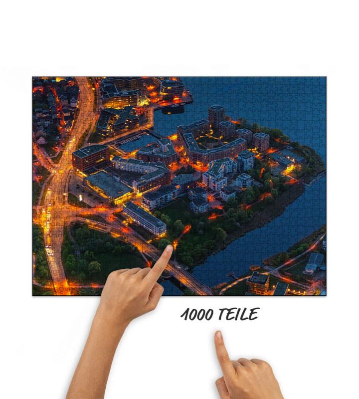 Nachts über der Holzhalbinsel Puzzle