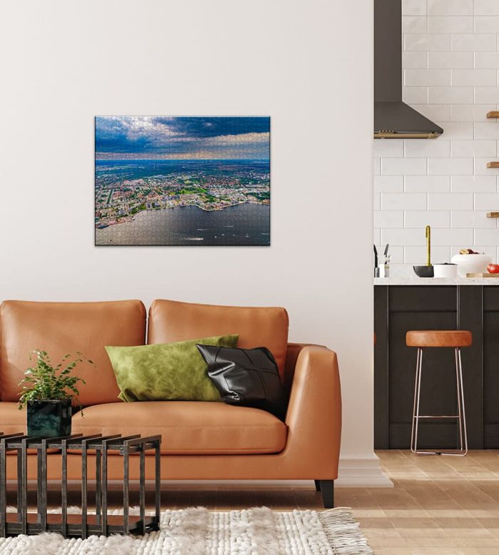 Werftdreieck Rostock von oben Puzzle
