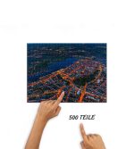 Puzzle Nachts über der Hansestadt Rostock
