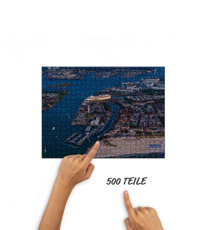 Puzzle Abends über Warnemünde