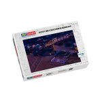 Puzzle Teepott und Leuchtturm im Abendlicht