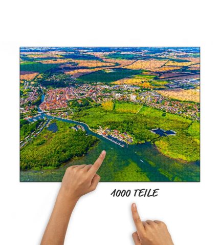 Puzzle Plau am See von oben