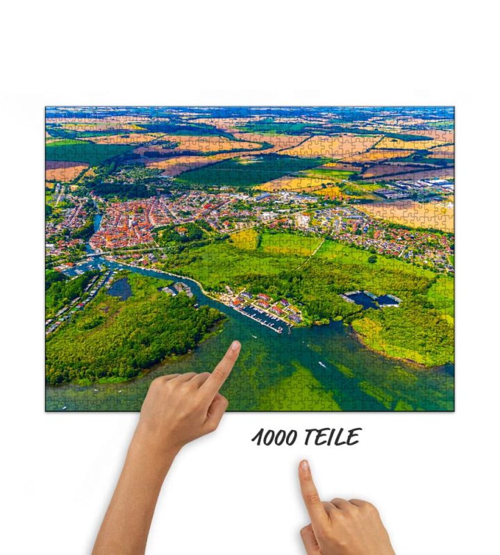 Puzzle Plau am See von oben