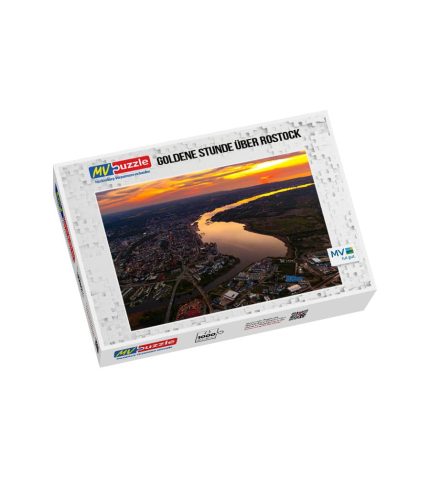 Puzzle goldene Stunde über Rostock