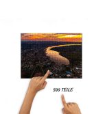 Puzzle goldene Stunde über Rostock