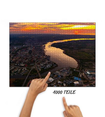 Puzzle goldene Stunde über Rostock