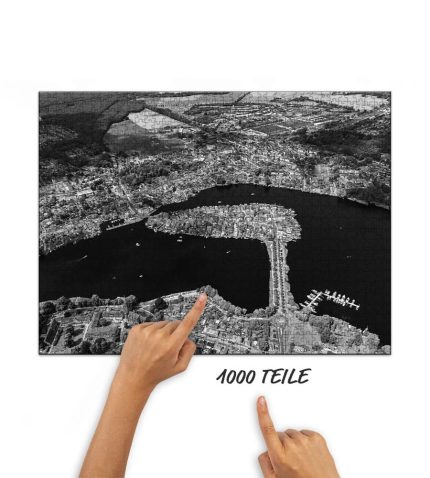 Puzzle Malchow - Inselstadt von oben